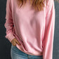 Round Neck Dropped Shoulder Sweatshirt