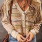 Button Down Long Sleeve Cardigan