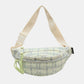 Contrast Plaid Polyester Crossbody Bag