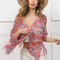 BiBi Open Front Fringed Crop Knit Cardigan - Brand BiBi