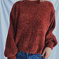 Round Neck Dropped Shoulder Long Sleeve Sweater