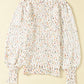 Confetti Round Neck Long Sleeve Sweater