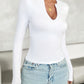 Notched Long Sleeve T-Shirt