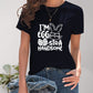 Graphic Round Neck Short Sleeve T-Shirt