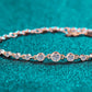 925 Sterling Silver Inlaid Moissanite Bracelet