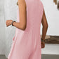 Pocketed Round Neck Sleeveless Romper