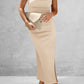 FULL SIZE Slit Tube Midi Dress