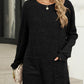 Full Size Pocketed Round Neck Long Sleeve T-Shirt