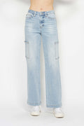 Judy Blue Full Size High Waist Straight Cargo Jeans *