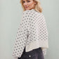 Slit Round Neck Long Sleeve Sweater