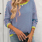 Mandy Striped Round Neck Long Sleeve Sweater