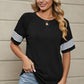 Striped Round Neck Short Sleeve T-Shirt