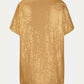 Full Size Sequin V-Neck Short Sleeve Top