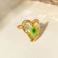 Stainless Steel Eternal Flower Gold Ring