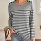 Striped Round Neck Long Sleeve T-Shirt