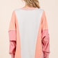 Mittoshop Mineral Wash Color Block Sweatshirt