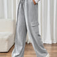Drawstring Wide Leg Pants with Pockets