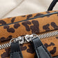 Leopard Suede Medium Shoulder Bag