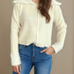 Zip Up Collared Neck Long Sleeve Cardigan