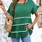 Round Neck Flounce Sleeve Blouse