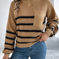 Striped Round Neck Long Sleeve Sweater