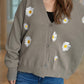 Daisy Button Up V-Neck Cardigan
