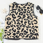 Leopard Button Up Vest Coat