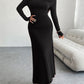 Ruched Long Sleeve Maxi Dress