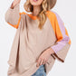 SAGE + FIG Color Block Curved Hem T-Shirt