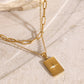 18K Gold-Plated Stainless Steel Double-Layered Necklace