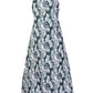 Slit Crisscross Printed Sleeveless Cami Midi Dress