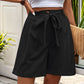Tied High Waist Shorts with Pockets