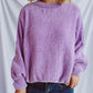 Round Neck Dropped Shoulder Long Sleeve Sweater
