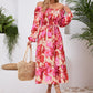 Full Size Printed Long Sleeve Midi Dress