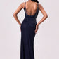 Split Sequin Backless Maxi Cami Dress