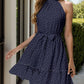 Tied Polka Dot Grecian Sleeveless Dress