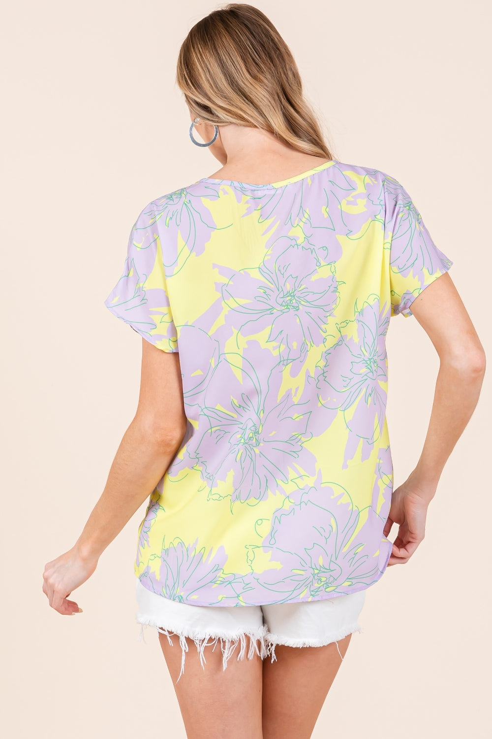 BOMBOM Floral Short Sleeve T-Shirt *