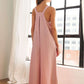 ADORA Square Neck Wide Leg Overalls with Pockets