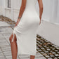 Devine Slit Drawstring Round Neck Sleeveless Midi Dress