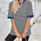 Lovelet Striped Round Neck Half Sleeve T-Shirt