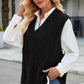 Cable Knit V-Neck Sweater Vest