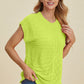 Double Take Full Size Cable-Knit Round Neck Cap Sleeve Sweater