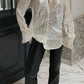 Sequin Button Up Long Sleeve Shirt