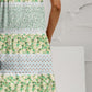 Tiered Printed Round Neck Sleeveless Dress