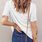 Full Size Cutout Graphic Round Neck Short Sleeve T-Shirt