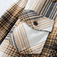 Plaid Button Up Long Sleeve Shacket