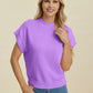Double Take Full Size Mock Neck Short Sleeve Sweater