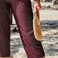 Pocketed Elastic Waist Capris
