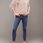 Double Take Textured Kangaroo Pocket Long Sleeve Hoodie