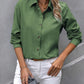 Button Up Collared Neck Long Sleeve Shirt
